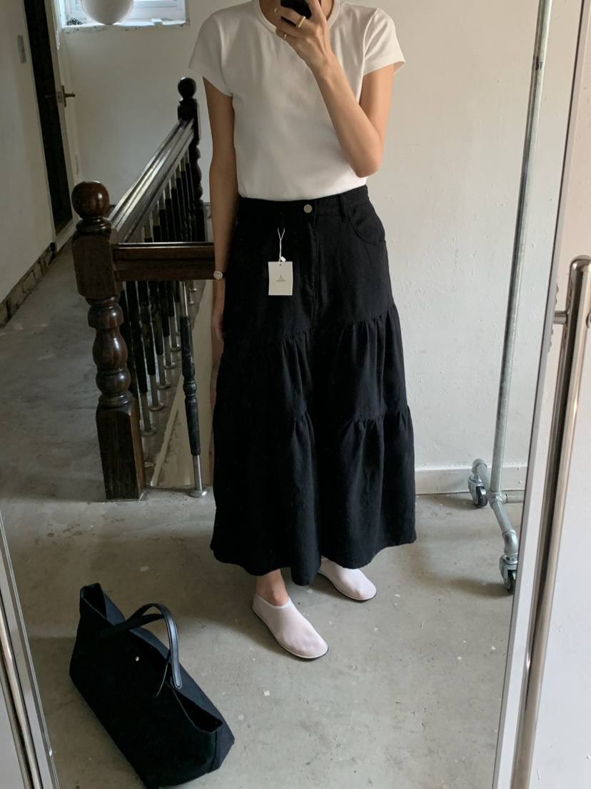 A Flan韓國東大門直郵女裝新款推薦熱賣26春夏人氣長裙棉質AFN/FLAN EDITION長裙