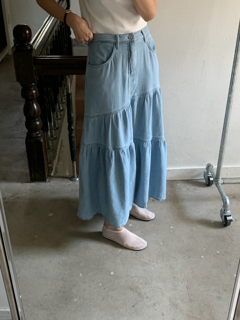 A Flan韓國東大門直郵女裝新款推薦熱賣26春夏人氣長裙棉質AFN/FLAN EDITION長裙