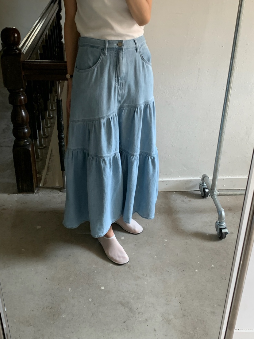 A Flan韓國東大門直郵女裝新款推薦熱賣26春夏人氣長裙棉質AFN/FLAN EDITION長裙