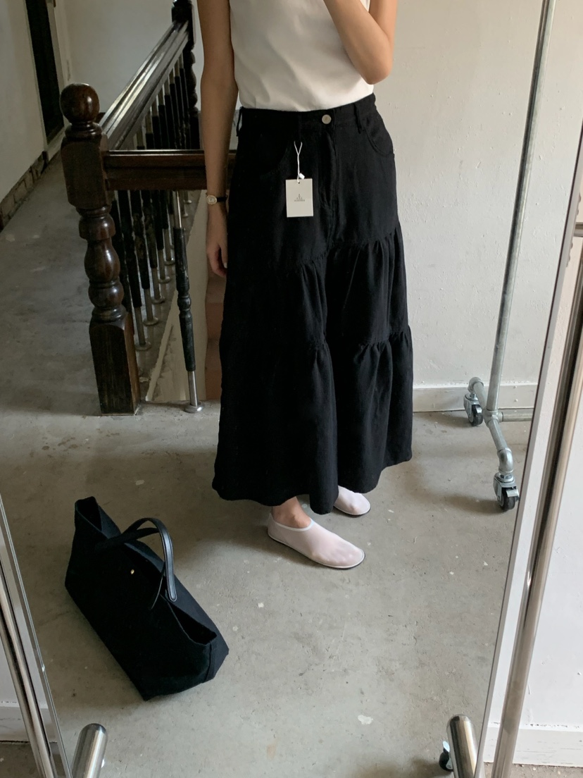 A Flan韓國東大門直郵女裝新款推薦熱賣26春夏人氣長裙棉質AFN/FLAN EDITION長裙