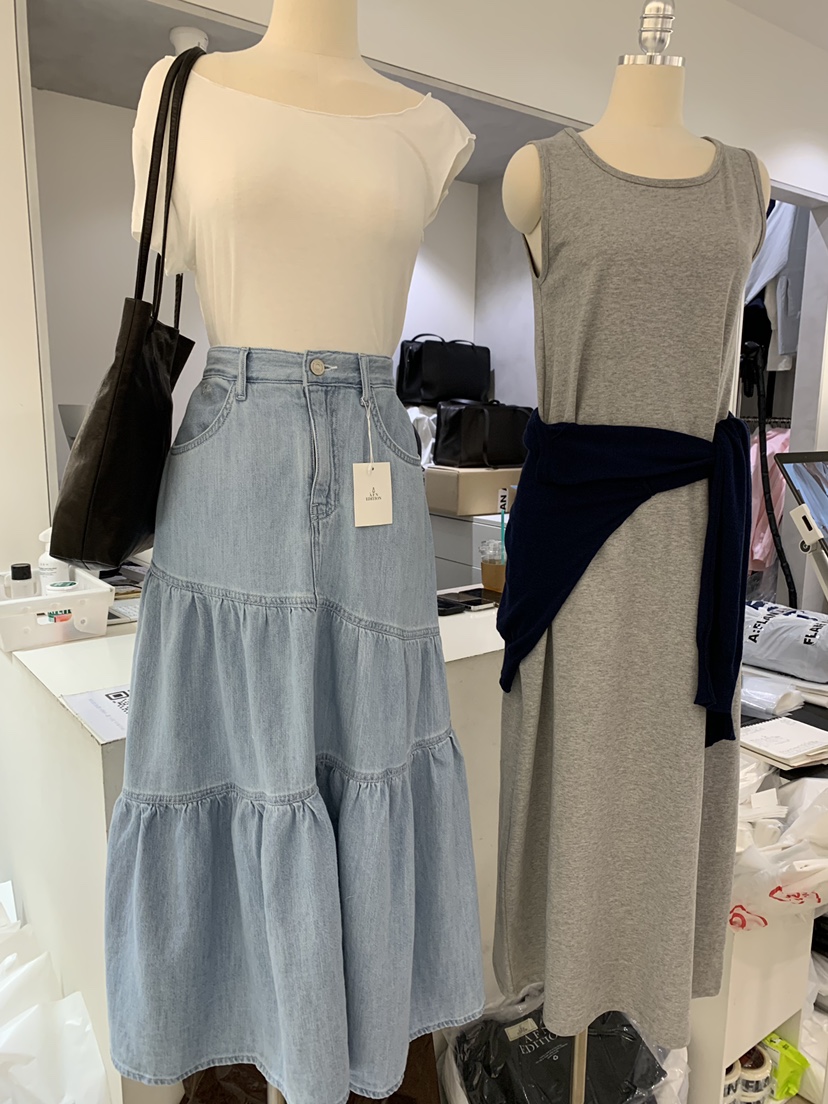 A Flan韓國東大門直郵女裝新款推薦熱賣26春夏人氣長裙棉質AFN/FLAN EDITION長裙