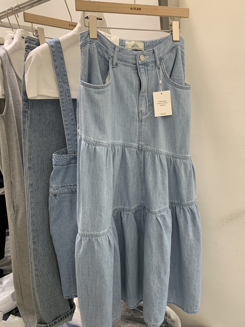 A Flan韓國東大門直郵女裝新款推薦熱賣26春夏人氣長裙棉質AFN/FLAN EDITION長裙