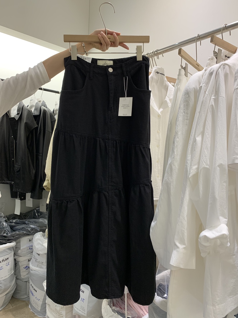 A Flan韓國東大門直郵女裝新款推薦熱賣26春夏人氣長裙棉質AFN/FLAN EDITION長裙