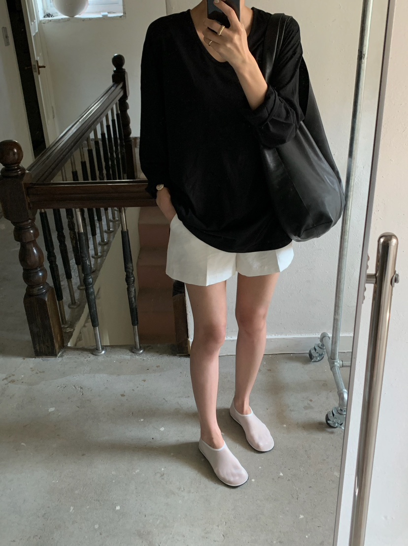 A Flan韓國直郵女士新品職業時尚休閑推薦26春夏長袖T恤AFN/FLAN EDITION長袖T恤