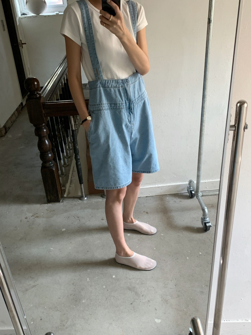 A Flan韓國東大門直郵女士新款時尚休閑推薦26春夏背帶褲AFN/FLAN EDITION背帶褲