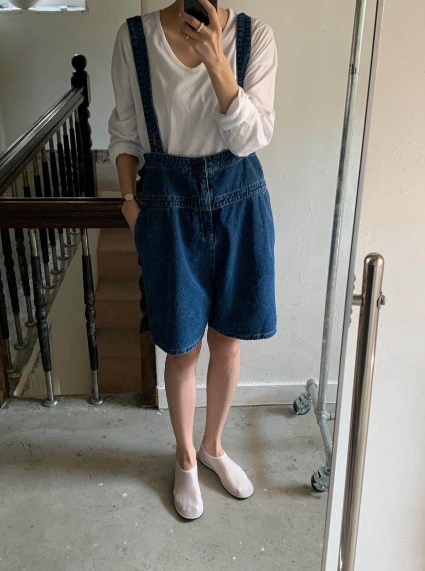 A Flan韓國東大門直郵女士新款時尚休閑推薦26春夏背帶褲AFN/FLAN EDITION背帶褲