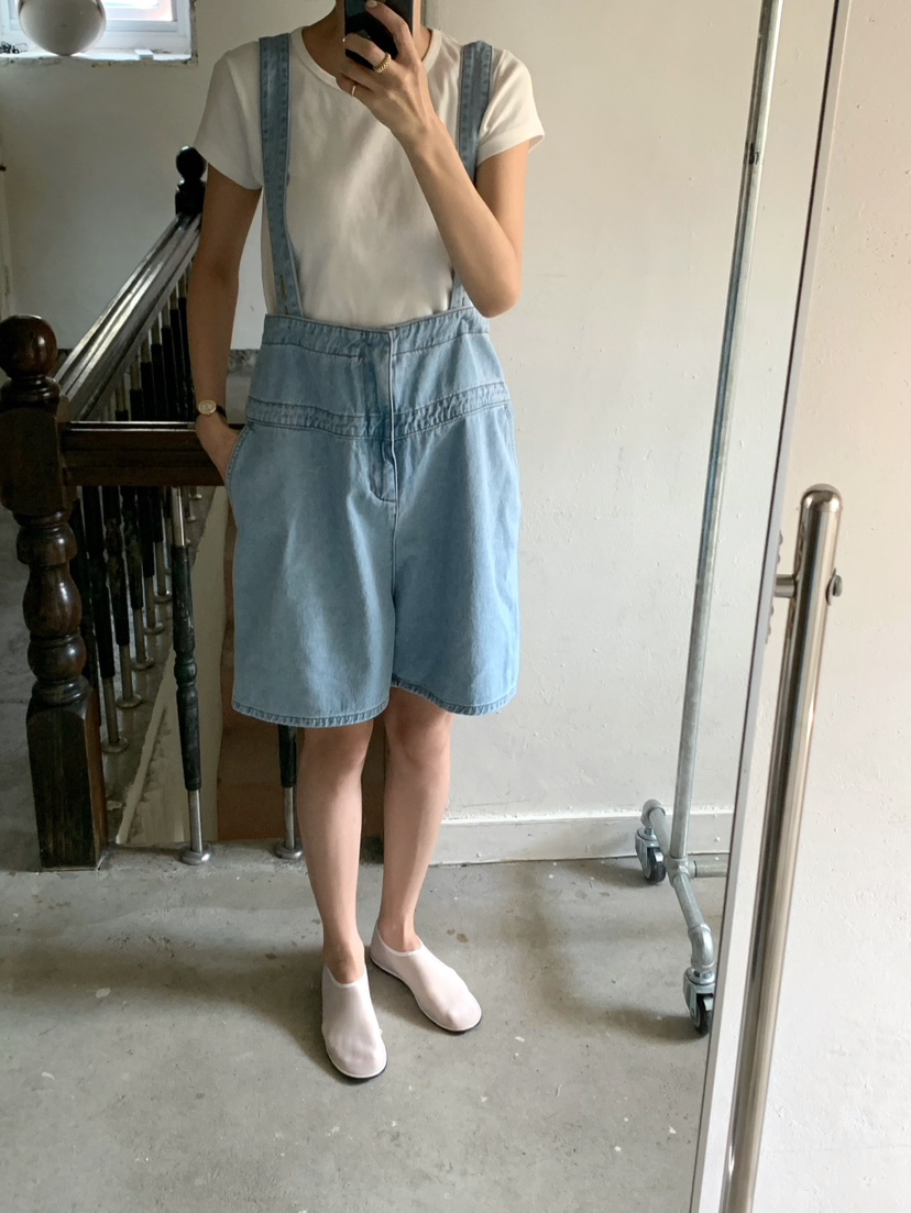 A Flan韓國東大門直郵女士新款時尚休閑推薦26春夏背帶褲AFN/FLAN EDITION背帶褲