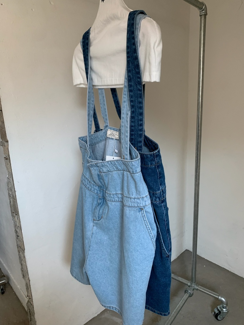 A Flan韓國東大門直郵女士新款時尚休閑推薦26春夏背帶褲AFN/FLAN EDITION背帶褲