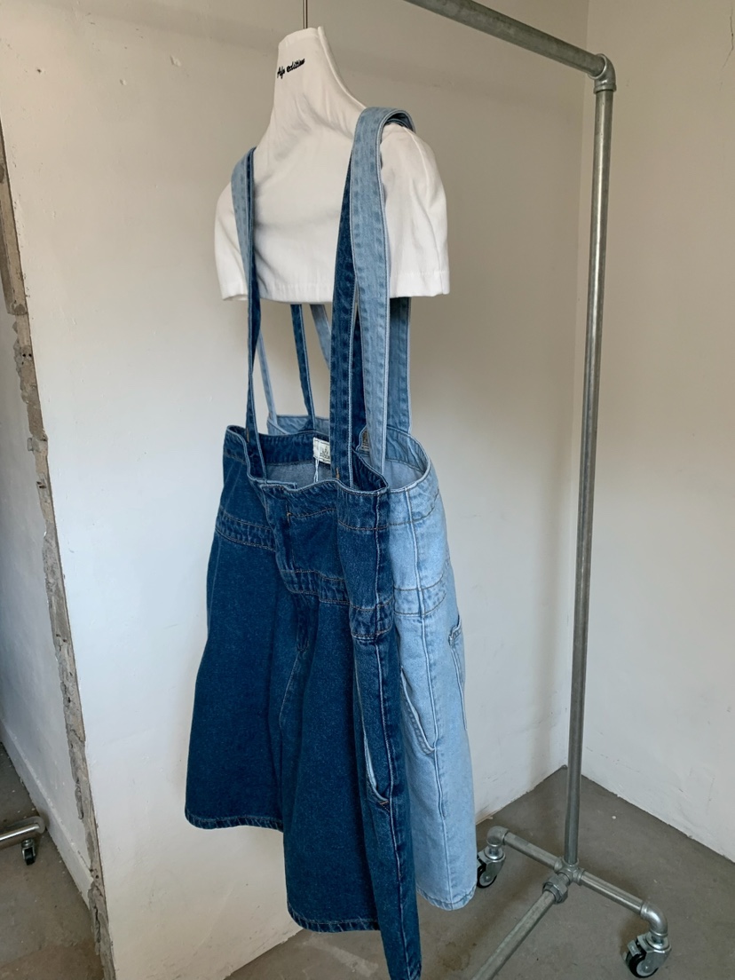 A Flan韓國東大門直郵女士新款時尚休閑推薦26春夏背帶褲AFN/FLAN EDITION背帶褲