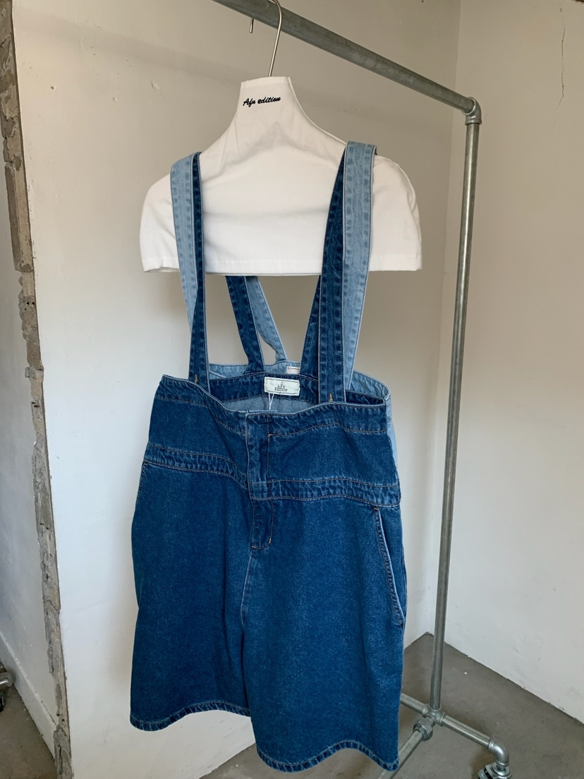 A Flan韓國東大門直郵女士新款時尚休閑推薦26春夏背帶褲AFN/FLAN EDITION背帶褲