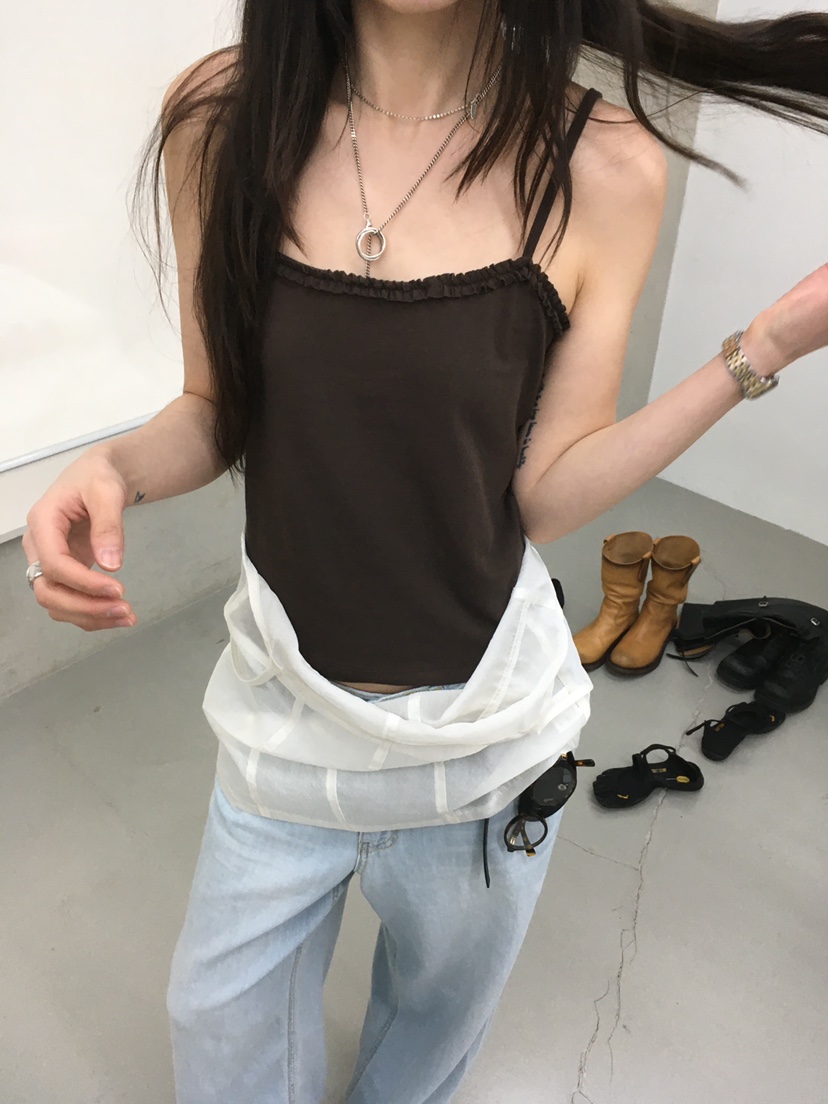 MINIMUZE韓國代購女裝新款26春夏推薦熱賣休閑職業吊帶背心MINIMUZE吊帶/背心