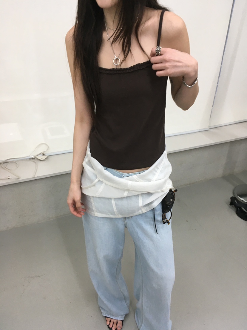 MINIMUZE韓國代購女裝新款26春夏推薦熱賣休閑職業吊帶背心MINIMUZE吊帶/背心