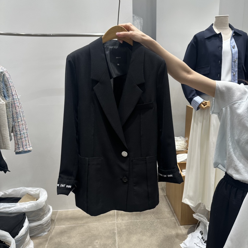 ENVY韓國東大門代購女士新款推薦26春夏職業休閑夾克褶裥ENVY夾克圖色2