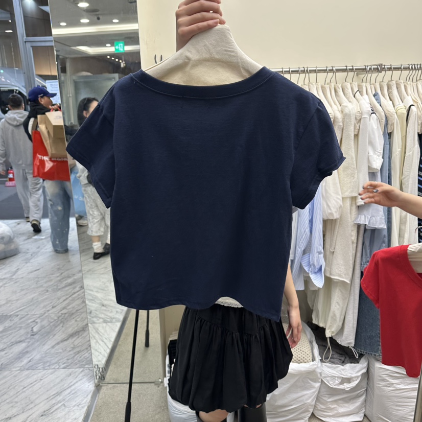 AMOEBA韓國東大門直郵女士新款時尚26春夏推薦熱賣T恤U領AMOEBAT恤