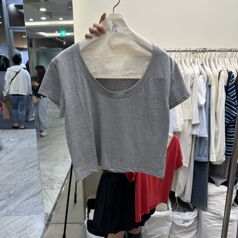 AMOEBA韓國東大門直郵女士新款時尚26春夏推薦熱賣T恤U領AMOEBAT恤圖色3