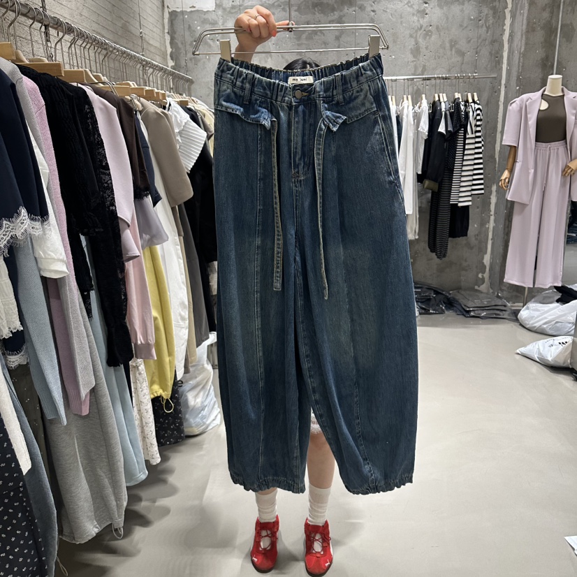 JUNI韓國代購女士新款人氣26春夏職業推薦休閑時尚牛仔褲my juni牛仔褲圖色1