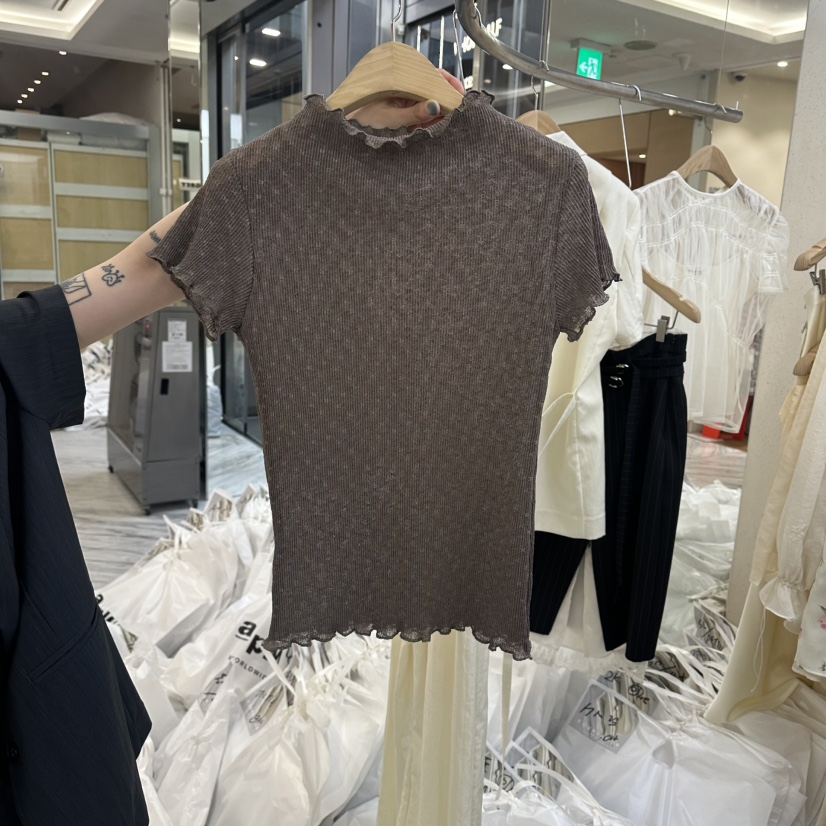 FOUNDATION韓國直郵女士新品時尚26春夏熱賣休閑人氣職業T恤FOUNDATIONT恤