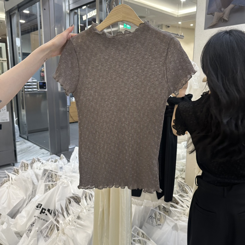 FOUNDATION韓國直郵女士新品時尚26春夏熱賣休閑人氣職業T恤FOUNDATIONT恤圖色4