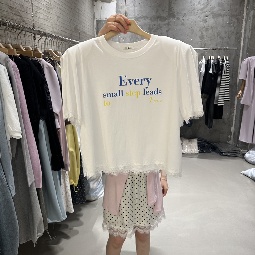JUNI韓國代購女裝新品職業休閑熱賣時尚人氣26春夏推薦T恤my juniT恤圖色1