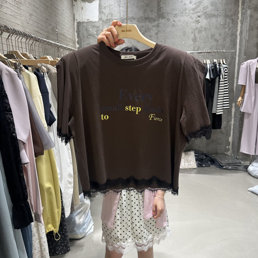 JUNI韓國代購女裝新品職業休閑熱賣時尚人氣26春夏推薦T恤my juniT恤圖色4