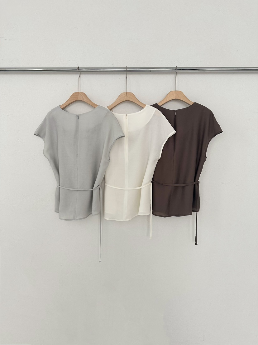 2ND GATE韓國東大門直郵女士新品人氣休閑襯衫蕾絲衫含腰帶2ND GATE襯衫/蕾絲衫