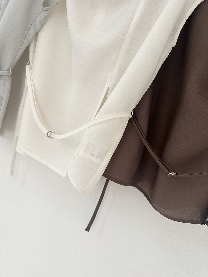 2ND GATE韓國東大門直郵女士新品人氣休閑襯衫蕾絲衫含腰帶2ND GATE襯衫/蕾絲衫