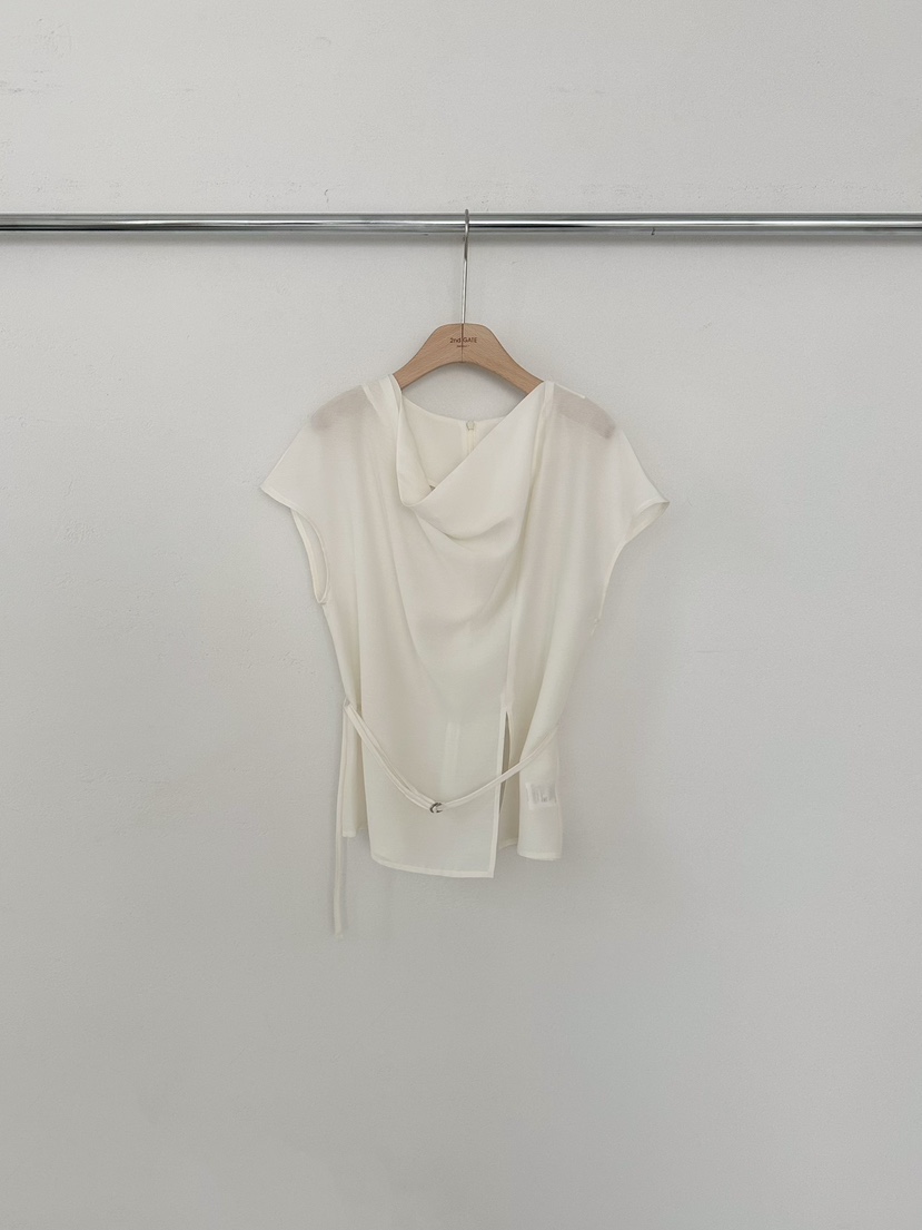 2ND GATE韓國東大門直郵女士新品人氣休閑襯衫蕾絲衫含腰帶2ND GATE襯衫/蕾絲衫圖色1