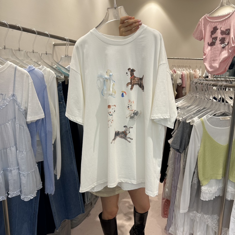 MIMME/LOOKK韓國東大門直郵女士新款時尚熱賣休閑26春夏T恤MIMME/LOOKKT恤圖色1