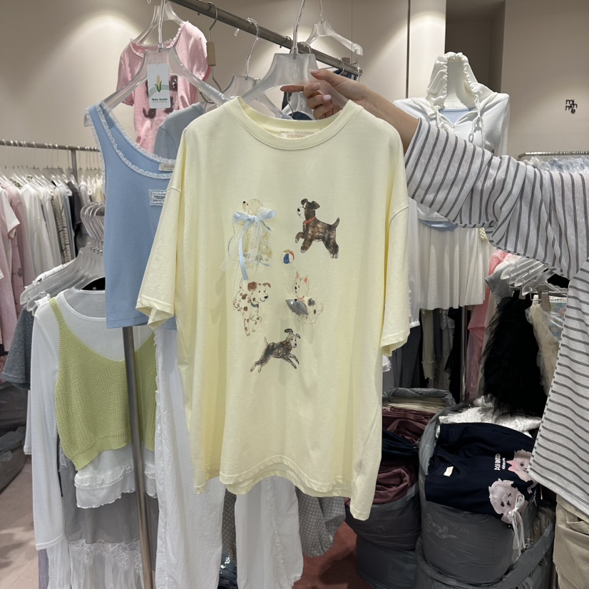 MIMME/LOOKK韓國東大門直郵女士新款時尚熱賣休閑26春夏T恤MIMME/LOOKKT恤圖色2