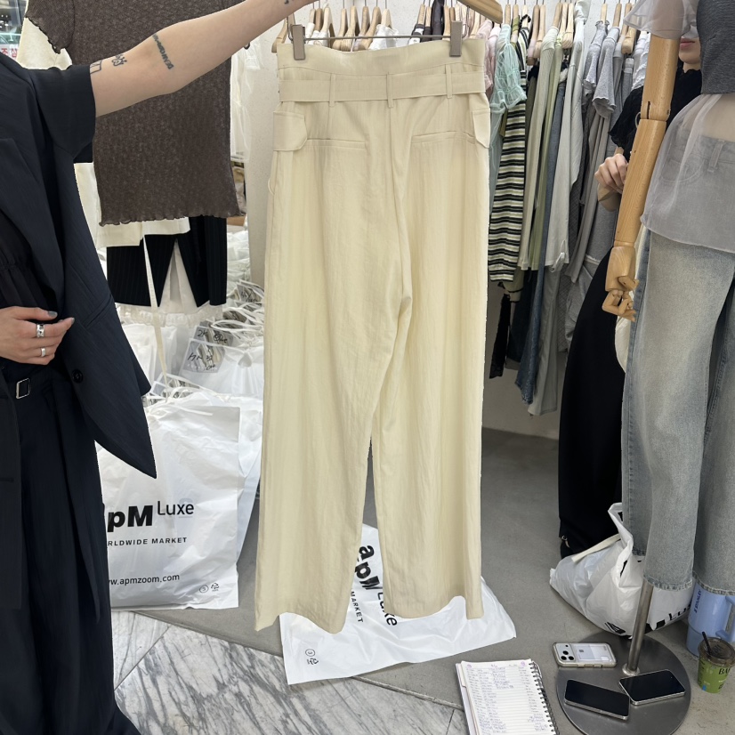 FOUNDATION韓國代購女裝新品熱賣時尚26春夏人氣休閑休閑褲FOUNDATION休閑褲