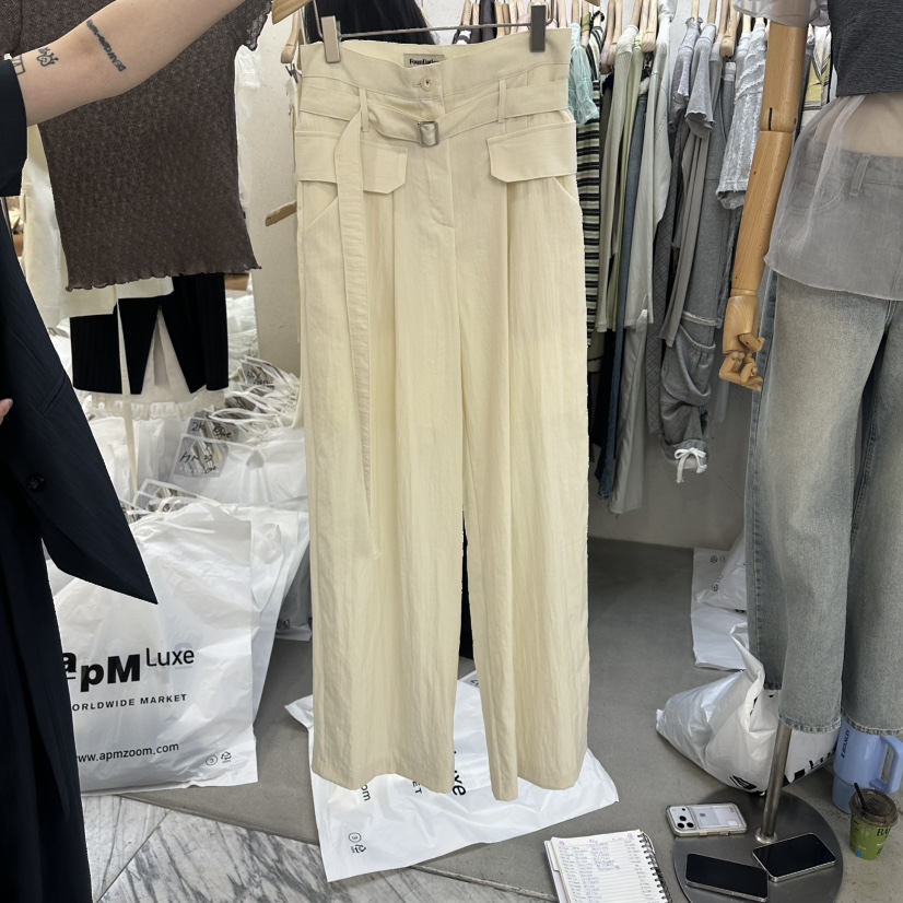 FOUNDATION韓國代購女裝新品熱賣時尚26春夏人氣休閑休閑褲FOUNDATION休閑褲圖色1