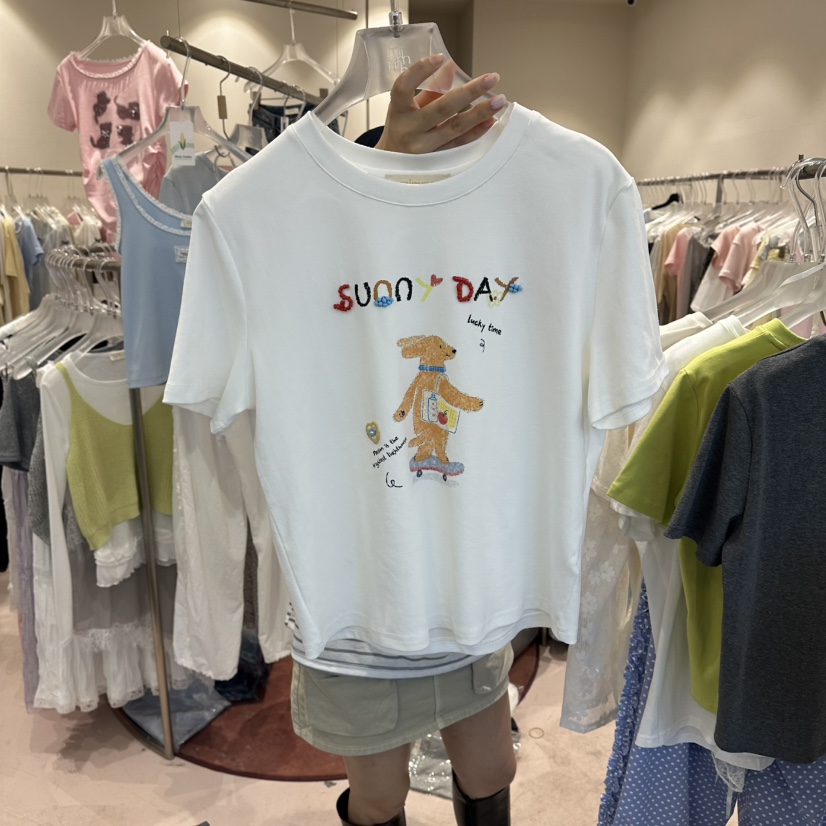 MIMME/LOOKK韓國直郵實拍女士新款熱賣時尚人氣職業26春夏T恤MIMME/LOOKKT恤圖色1