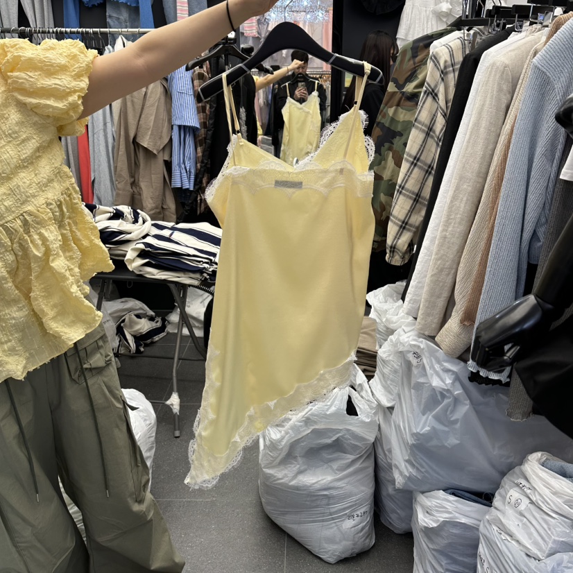 A-DEL韓國直郵實拍女士新品熱賣休閑26春夏吊帶背心蕾絲A-DEL吊帶/背心