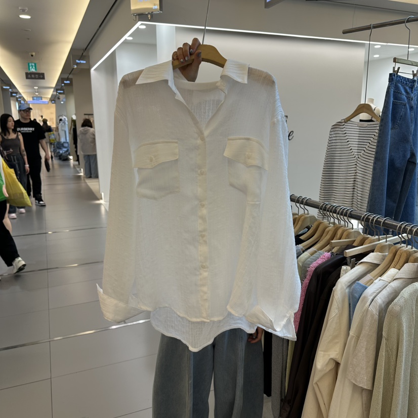 ALEGRE韓國直郵實拍女裝新款職業26春夏休閑推薦襯衫蕾絲衫ALEGRE襯衫/蕾絲衫圖色2白色