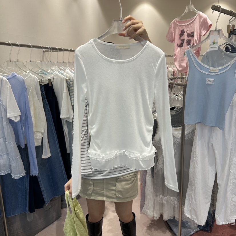 MIMME/LOOKK韓國直郵實拍女士新款熱賣時尚26春夏長袖T恤MIMME/LOOKK長袖T恤圖色1