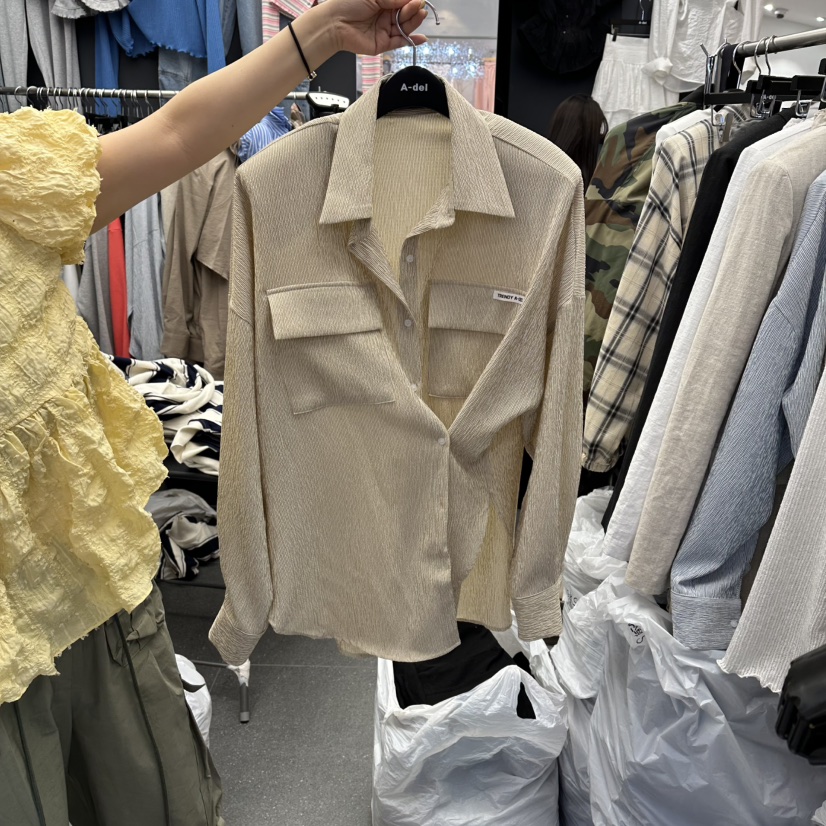 A-DEL韓國東大門代購女裝新品時尚人氣26春夏襯衫蕾絲衫A-DEL襯衫/蕾絲衫圖色1