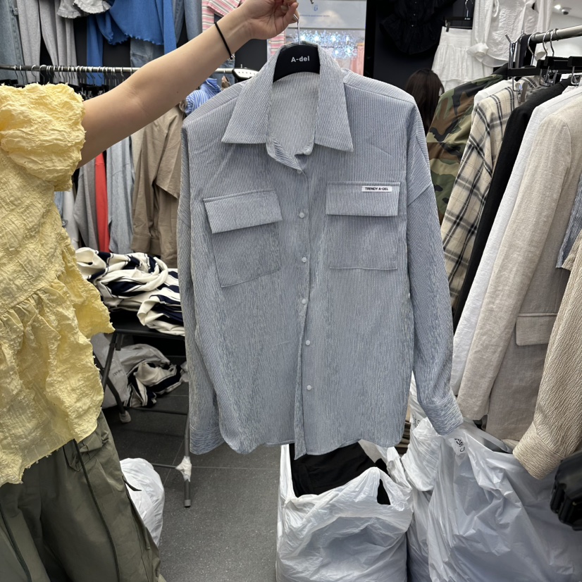 A-DEL韓國東大門代購女裝新品時尚人氣26春夏襯衫蕾絲衫A-DEL襯衫/蕾絲衫圖色2