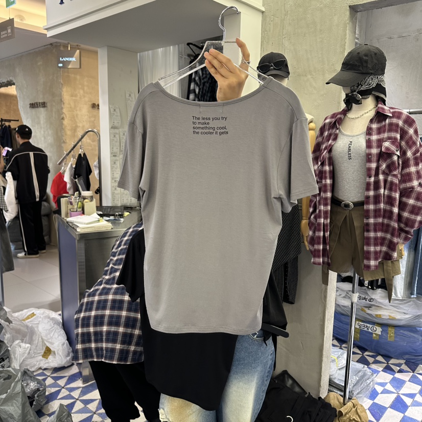 AMOUR韓國直郵女裝新款熱賣休閑26春夏時尚推薦職業T恤U領AMOURT恤