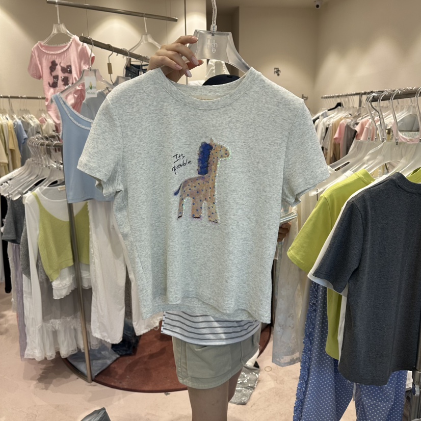 MIMME/LOOKK韓國東大門直郵女裝新品推薦時尚休閑職業T恤MIMME/LOOKKT恤圖色1