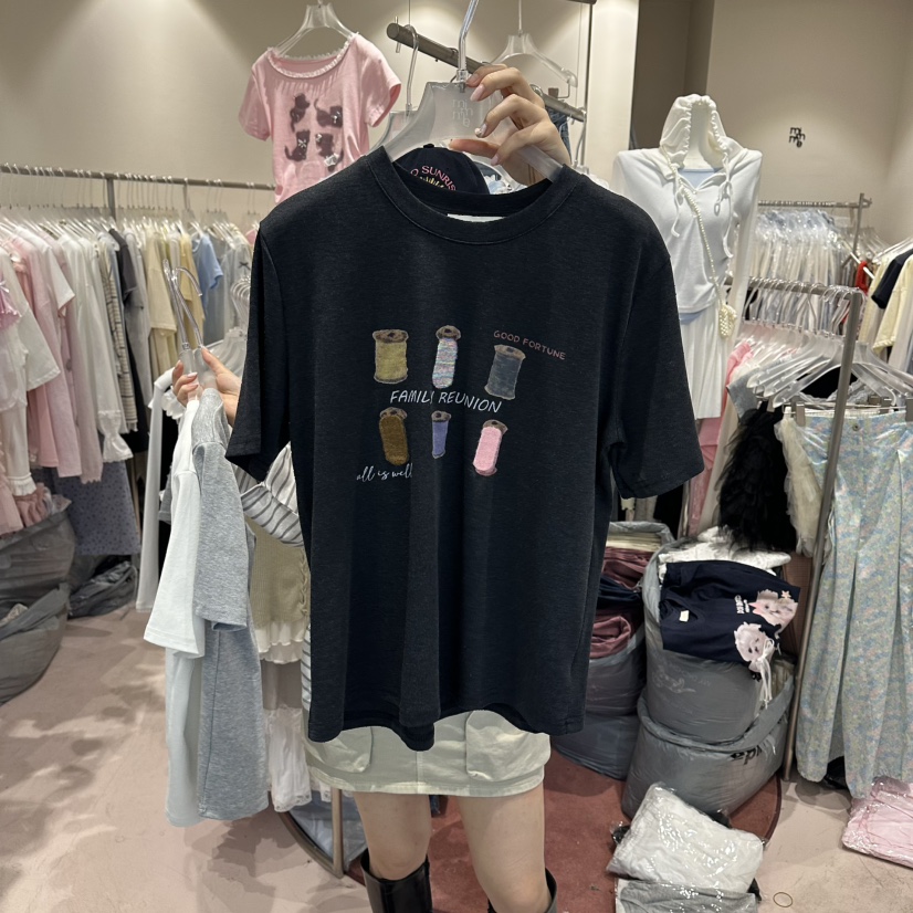 MIMME/LOOKK韓國東大門直郵女裝新品熱賣26春夏時尚休閑T恤MIMME/LOOKKT恤圖色2