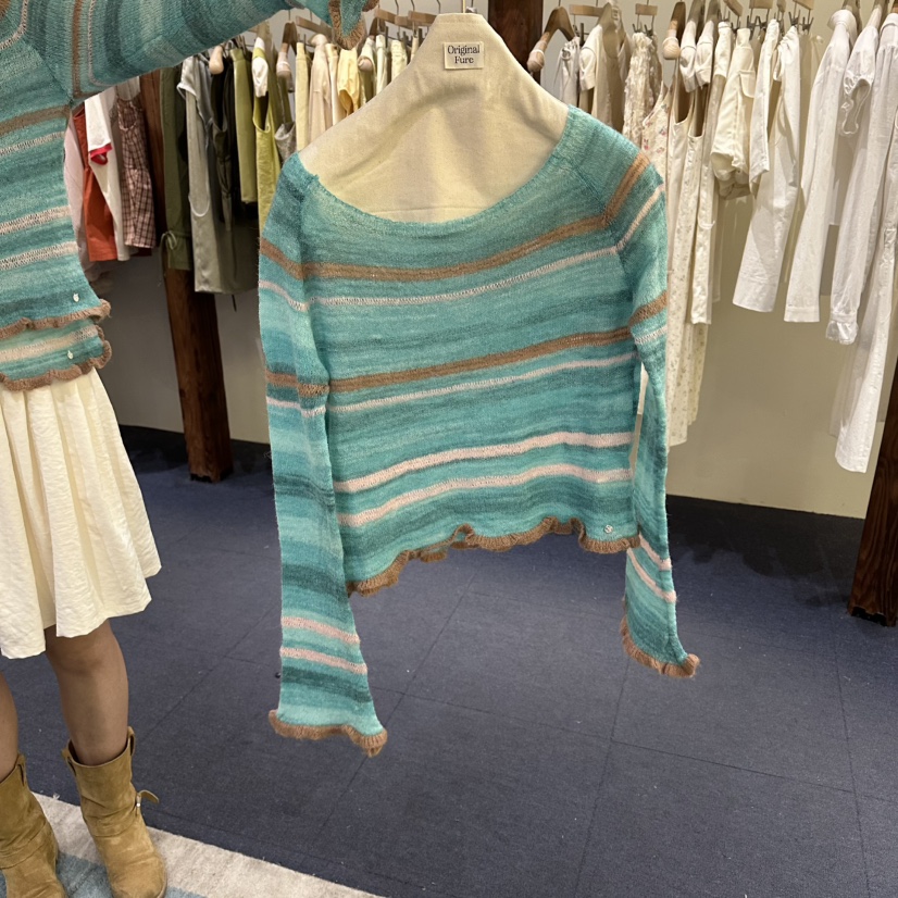 FURE韓國直郵女裝新品熱賣休閑人氣職業26春夏推薦長袖T恤FURE長袖T恤圖色2