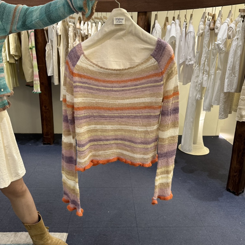 FURE韓國直郵女裝新品熱賣休閑人氣職業26春夏推薦長袖T恤FURE長袖T恤圖色3