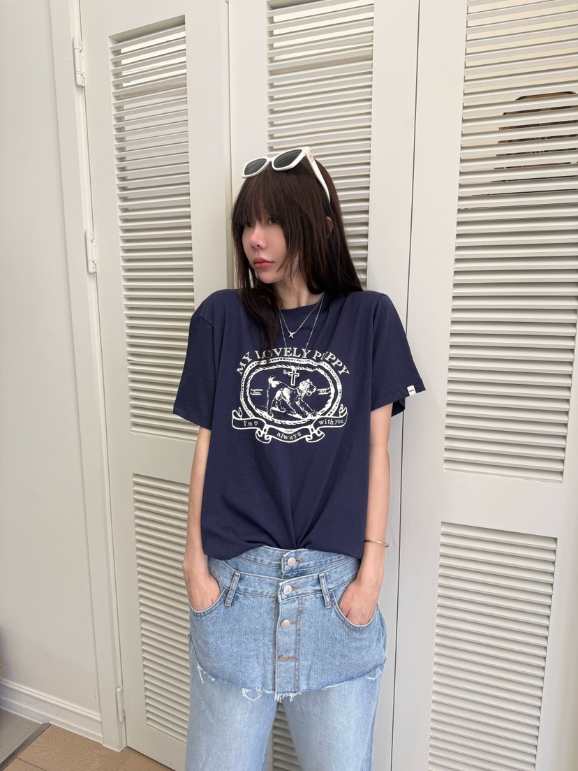 LUMIPLE韓國代購女裝新款人氣職業推薦26春夏時尚T恤可愛的LUMIPLET恤圖色2