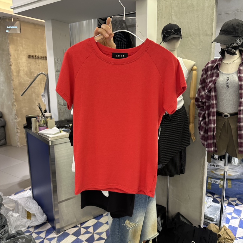 AMOUR韓國東大門代購女裝新款職業熱賣人氣26春夏推薦T恤AMOURT恤圖色2