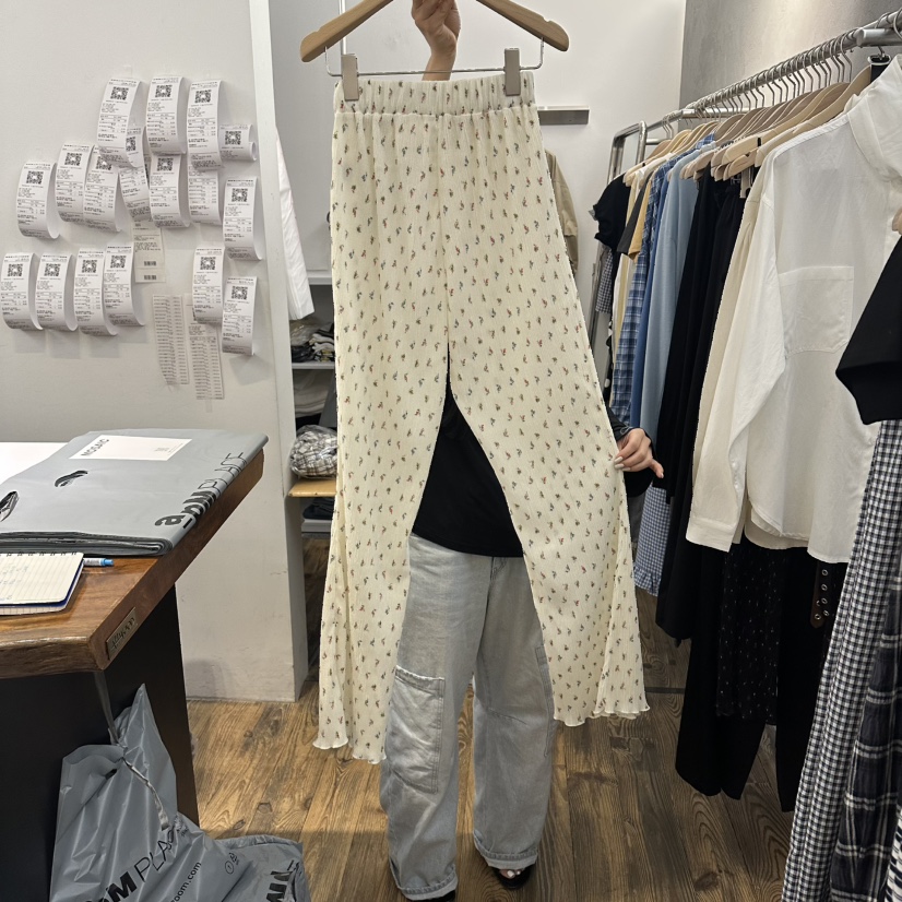 MOSAIC韓國東大門直郵女士新款休閑時尚26春夏休閑褲褶裥MOSAIC休閑褲