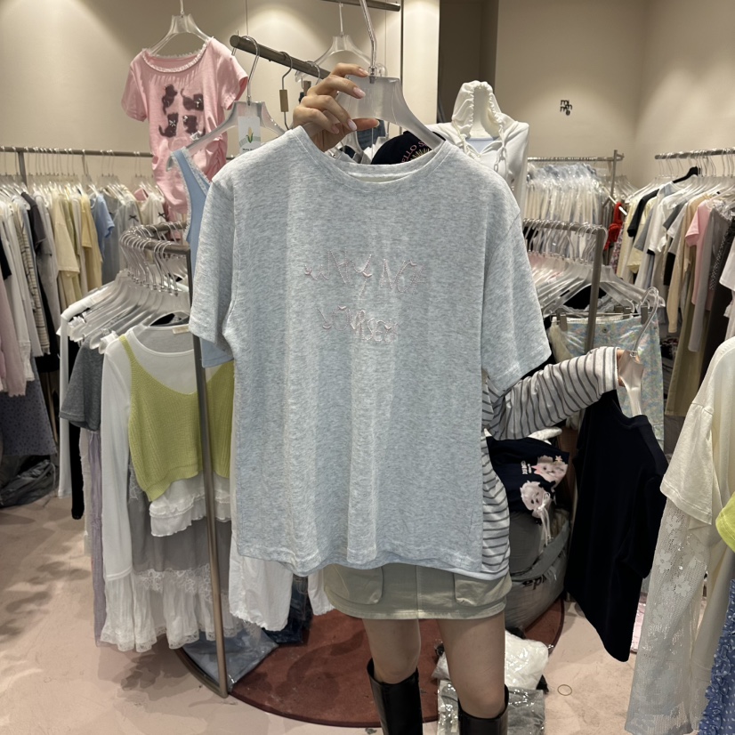 MIMME/LOOKK韓國直郵女士新品熱賣人氣職業26春夏休閑T恤MIMME/LOOKKT恤圖色3