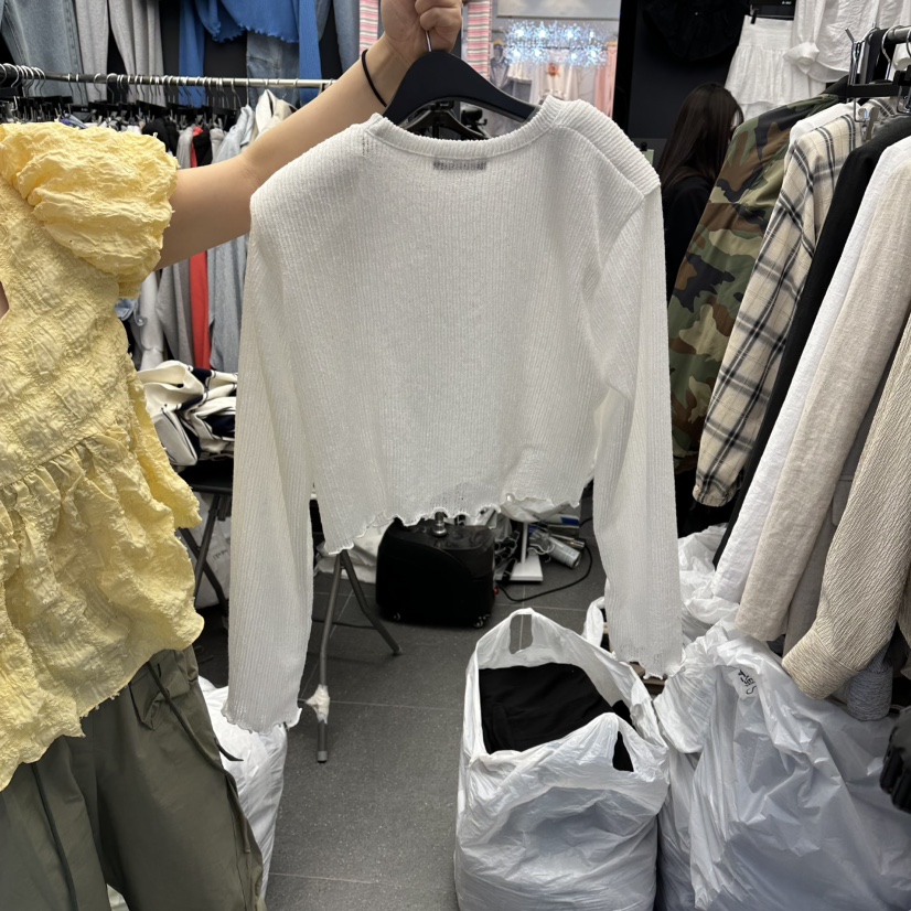 A-DEL韓國直郵實拍女士新款職業時尚推薦針織衫短款針織A-DEL針織衫