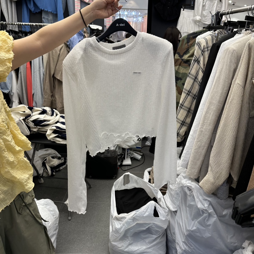 A-DEL韓國直郵實拍女士新款職業時尚推薦針織衫短款針織A-DEL針織衫圖色4