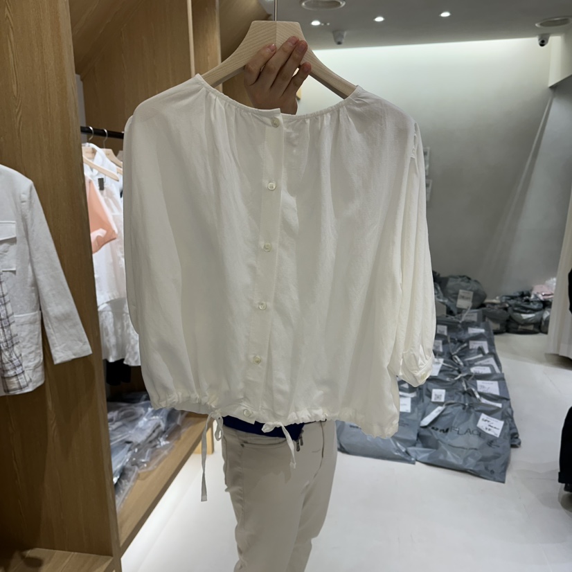 MILLIF韓國東大門直郵女士新款人氣職業時尚襯衫蕾絲衫亞麻MILLIF襯衫/蕾絲衫