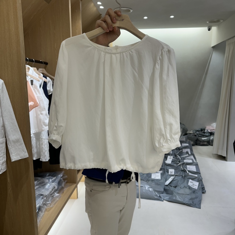 MILLIF韓國東大門直郵女士新款人氣職業時尚襯衫蕾絲衫亞麻MILLIF襯衫/蕾絲衫圖色1